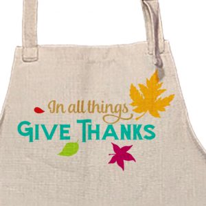 Give Thanks Apron with Pocket