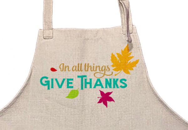 Give Thanks Apron with Pocket